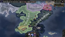 Size: 1920x1080 | Tagged: continent, crystal empire, derpibooru import, equestria, equestria at war mod, game mod, game screencap, hearts of iron 4, lunar empire, map, olenia, original location, safe, stalliongrad