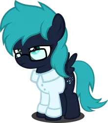 Size: 1280x1455 | Tagged: safe, artist:fletcherthehuntress, derpibooru import, oc, oc:elan hawkeye, pegasus, pony, clothes, female, filly, glasses, shirt, simple background, solo, transparent background