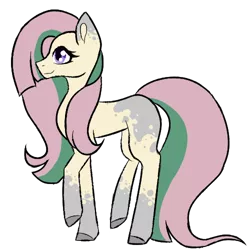 Size: 500x500 | Tagged: safe, artist:briar-firefly, derpibooru import, oc, unofficial characters only, earth pony, pony, blank flank, dappled, female, magical lesbian spawn, mare, offspring, parent:fluttershy, parent:marble pie, parents:marbleshy, simple background, solo, transparent background