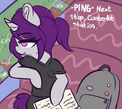 Size: 1280x1141 | Tagged: safe, artist:wickedsilly, derpibooru import, oc, oc:wicked silly, unofficial characters only, semi-anthro, unicorn, backpack, female, mare, solo
