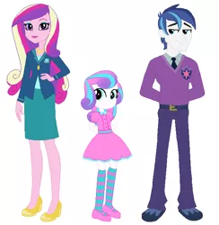 Size: 632x648 | Tagged: safe, artist:yaya54320, derpibooru import, princess cadance, princess flurry heart, shining armor, equestria girls, alumnus shining armor, clothes, dean cadance, equestria girls-ified, family, female, male, older, older flurry heart, shiningcadance, shipping, simple background, socks, straight, striped socks, white background