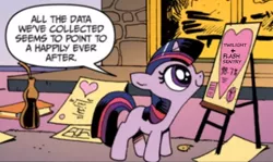 Size: 748x445 | Tagged: safe, artist:andypriceart, derpibooru import, edit, editor:symphonic sync, idw, twilight sparkle, pony, unicorn, neigh anything, spoiler:comic12, comics, female, filly, filly twilight sparkle, implied flash sentry, implied flashlight, implied shipping, implied straight, male, shipping, solo, straight, unicorn twilight, younger