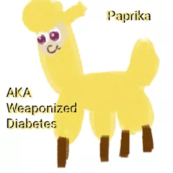 Size: 480x480 | Tagged: 1000 hours in ms paint, alpaca, artist:artdbait, community related, death stare, derpibooru import, doodle, fightin' doods, paprika paca, safe, them's fightin' herds