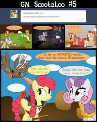 Size: 4800x6000 | Tagged: safe, artist:gm-scoots, derpibooru import, apple bloom, scootaloo, sweetie belle, oc, oc:gold rush, oc:phantom gentle, earth pony, pegasus, pony, unicorn, comic:bleeding hearts, absurd resolution, allpet, bard, bow (weapon), chandelier, cutie mark crusaders, dead, dungeons and dragons, fantasy class, female, knife, mace, male, mare, pen and paper rpg, ranger, rapier, rogue, rpg, scootaloo will show us games to play, stallion, sword, table, tumblr, weapon