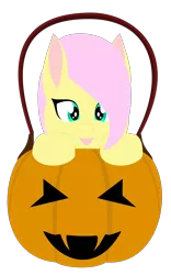 Size: 1598x2557 | Tagged: safe, artist:alltimemine, derpibooru import, fluttershy, pegasus, pony, cute, female, filly, foal, halloween, holiday, jack-o-lantern, lineless, looking at you, nightmare night, pumpkin, pumpkin bucket, simple background, smiling, transparent background, vector, younger