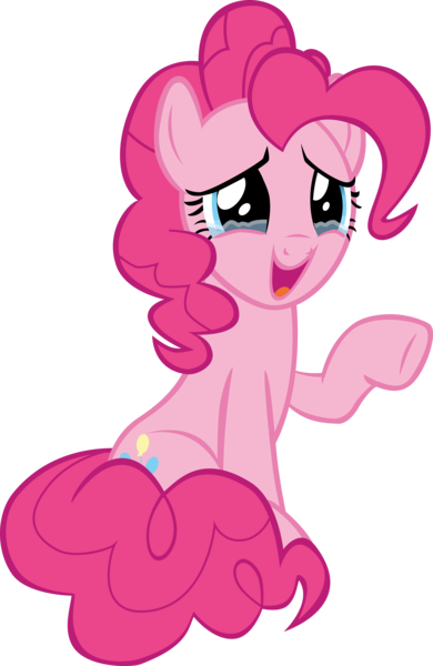 Size: 6716x10327 | Tagged: safe, artist:mrkat7214, derpibooru import, pinkie pie, pony, the gift of the maud pie, absurd resolution, crying, simple background, solo, tears of joy, teary eyes, transparent background, vector