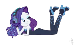 Size: 1756x1080 | Tagged: safe, artist:ilaria122, derpibooru import, rarity, equestria girls, equestria girls series, the other side, adorasexy, alternate hairstyle, ankle boots, ass, bare shoulders, beautisexy, bedroom eyes, bodysuit, boots, butt, clothes, cute, cutie mark, cutie mark on clothes, eyeshadow, female, gloves, headphones, high heel boots, high heels, looking back, makeup, music video, off shoulder, prone, rearity, sexy, shoes, simple background, sinfully sexy, sleeveless, smiling, sparkles, strapless, stupid sexy rarity, transparent background, unitard, vector