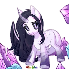 Size: 512x512 | Tagged: safe, artist:nika-rain, derpibooru import, oc, unofficial characters only, pony, unicorn, chibi, commission, curved horn, horn, pixel art, simple background, solo, three quarter view, transparent background