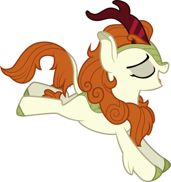 Size: 7232x7713 | Tagged: absurd resolution, .ai available, a kirin tale, artist:illumnious, autumn blaze, cloven hooves, derpibooru import, eyes closed, female, kirin, landing, safe, simple background, singing, solo, sounds of silence, transparent background, vector