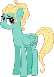 Size: 1392x2000 | Tagged: safe, artist:whalepornoz, derpibooru import, zephyr breeze, pegasus, pony, aura winds, female, folded wings, mare, rule 63, simple background, smiling, solo, standing, transparent background, vector, wings