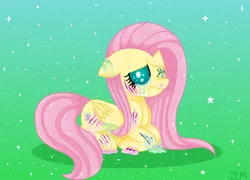 Size: 1679x1211 | Tagged: artist:imjusthere123, candy gore, crying, derpibooru import, fluttershy, gore, semi-grimdark, solo