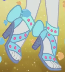 Size: 627x703 | Tagged: safe, derpibooru import, screencap, rarity, equestria girls, equestria girls series, the other side, bow, clothes, cropped, feet, foot focus, high heels, legs, open-toed shoes, pictures of legs, sandals, shoes, solo, toes