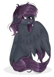 Size: 2281x3239 | Tagged: safe, artist:angellightyt, derpibooru import, oc, oc:violet night, pegasus, pony, blushing, female, mare, simple background, solo, transparent background