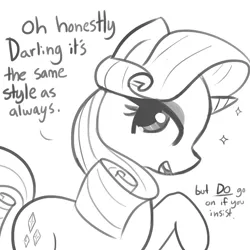 Size: 1280x1280 | Tagged: safe, artist:tjpones, derpibooru import, rarity, pony, unicorn, darling, fabulous, female, lineart, looking at you, mare, solo, speech, talking
