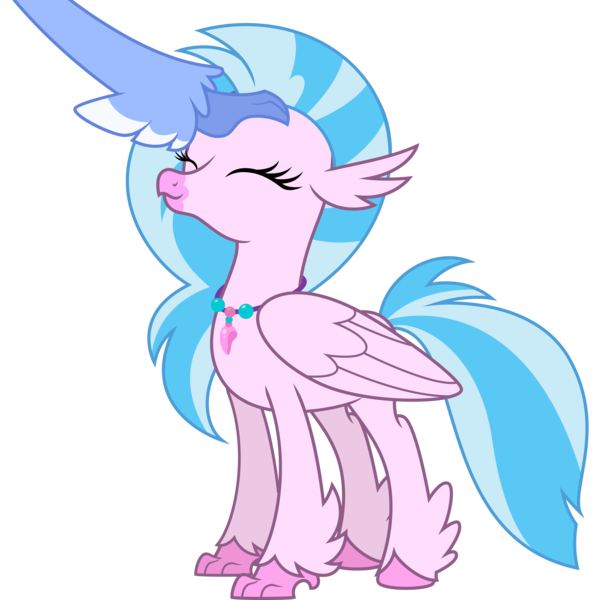 Size: 8192x8133 | Tagged: absurd resolution, artist:thatguy1945, classical hippogriff, cute, derpibooru import, diastreamies, eyes closed, father and child, father and daughter, female, happy, hippogriff, male, petting, safe, school daze, silverstream, simple background, sky beak, solo focus, spoiler:s08, surf and/or turf, transparent background, vector