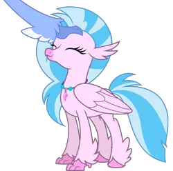 Size: 8192x8133 | Tagged: absurd resolution, artist:thatguy1945, classical hippogriff, cute, derpibooru import, diastreamies, eyes closed, father and child, father and daughter, female, happy, hippogriff, male, petting, safe, school daze, silverstream, simple background, sky beak, solo focus, spoiler:s08, surf and/or turf, transparent background, vector