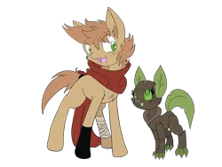 Size: 4032x3024 | Tagged: safe, artist:steelsoul, derpibooru import, oc, oc:himmel, oc:olive claw, unofficial characters only, timber wolf, clothes, colt, female, gloves, male, pup, scarf, simple background, transparent background, young