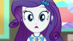 Size: 1280x720 | Tagged: safe, derpibooru import, screencap, rarity, equestria girls, equestria girls series, the other side, close-up, cute, geode of shielding, magical geodes, raribetes, solo