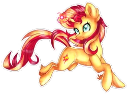 Size: 2631x1949 | Tagged: safe, artist:ilynalta, derpibooru import, sunset shimmer, pony, unicorn, cutie mark, female, mare, simple background, solo, transparent background