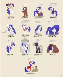 Size: 3804x4590 | Tagged: safe, artist:docwario, derpibooru import, rarity, bear, pony, robot, robot pony, unicorn, abc, absurd resolution, alphabet, angry, animal costume, asphyxiation, backwards ballcap, baseball cap, bipedal, bipedal leaning, blushing, boots, cap, charity, christmas, clothes, costume, cozy, cute, d.a.r.e., donation, eyes closed, female, floppy ears, frown, glasses, gritted teeth, growling, hairity, hat, holiday, impossibly large ears, jar, k.a.r.r., knight rider, leaning, long ears, long mane, long tail, looking at you, mare, open mouth, pony in a bottle, prone, pun, raised hoof, raised leg, raritober, santa costume, santa hat, shiny, shoes, skateboard, smiling, solo, sparkles, speech bubble, standing, stuck, sunglasses, tan background, trapped, underhoof, visual pun, wall of tags, wat, wide eyes