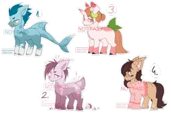 Size: 1280x846 | Tagged: safe, artist:najti, derpibooru import, oc, unofficial characters only, earth pony, original species, shark, shark pony, unicorn, adoptable, adoption, base used, bog, coffee, colored, eyes closed, flat colors, grin, looking back, simple background, smiling, smirk, smoothie, transparent background