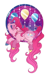 Size: 600x903 | Tagged: safe, artist:fuyusfox, derpibooru import, pinkie pie, earth pony, pony, alternate design, coat markings, colored hooves, cute, female, mare, night, simple background, sleeping, solo, stars, transparent background, unshorn fetlocks, watermark