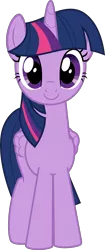 Size: 3022x7199 | Tagged: safe, artist:pink1ejack, derpibooru import, twilight sparkle, twilight sparkle (alicorn), alicorn, pony, fluttershy leans in, absurd resolution, cute, female, looking at you, mare, simple background, smiling, solo, transparent background, twiabetes, vector