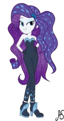 Size: 633x1201 | Tagged: safe, artist:ketrin29, artist:sparkling-sunset-s08, derpibooru import, rarity, equestria girls, equestria girls series, the other side, adorasexy, bare shoulders, beautiful, bodysuit, clothes, cute, gloves, high heels, lidded eyes, looking at you, sexy, shoes, simple background, sleeveless, smiling, solo, strapless, transparent background