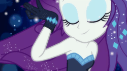 Size: 998x561 | Tagged: safe, derpibooru import, screencap, rarity, equestria girls, equestria girls series, the other side, adorasexy, animated, bare shoulders, beautiful, beautisexy, close-up, clothes, cute, fabulous, female, gif, gloves, looking at you, one eye closed, raribetes, sexy, sleeveless, smiling, solo, strapless, wink, you know for kids