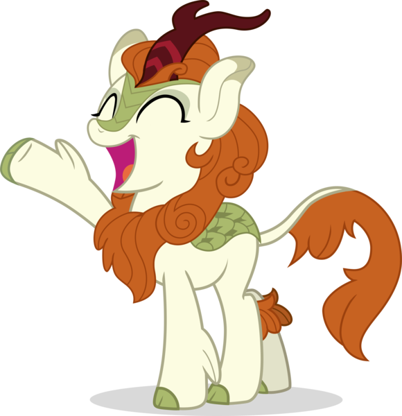 Size: 5064x5237 | Tagged: absurd resolution, a kirin tale, artist:shutterflyeqd, autumn blaze, awwtumn blaze, cloven hooves, cute, derpibooru import, eyes closed, female, kirin, open mouth, raised hoof, raised leg, safe, simple background, solo, sounds of silence, transparent background, vector