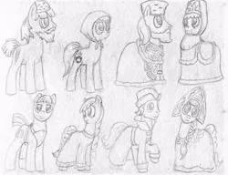 Size: 729x559 | Tagged: safe, artist:smt5015, derpibooru import, pony, clothes, design, dress, headcanon, monochrome, russia