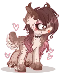 Size: 835x953 | Tagged: artist:6-fingers-lover, deer, deer pony, derpibooru import, female, horns, mare, oc, oc:beatriz pisco, original species, safe, simple background, solo, transparent background