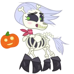 Size: 894x894 | Tagged: artist:amarthgul, bone, derpibooru import, female, halloween, holiday, jack-o-lantern, pumpkin, safe, simple background, skeleton, skeleton pony, skellinore, solo, the break up breakdown, transparent background, vector