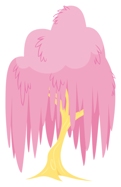 Size: 3300x5100 | Tagged: artist:grievousfan, dendrification, derpibooru import, fluttershy, fluttertree, inanimate tf, meme, plant, safe, simple background, solo, transformation, transparent background, tree, vector, weeping willow