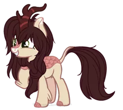 Size: 764x687 | Tagged: artist:ipandacakes, cloven hooves, derpibooru import, female, kirin, kirin oc, oc, oc:cinnamon fawn, safe, simple background, solo, transparent background, unofficial characters only
