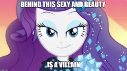 Size: 888x499 | Tagged: safe, derpibooru import, edit, edited screencap, screencap, rarity, equestria girls, equestria girls series, the other side, beautiful, caption, grammar error, image macro, looking at you, meme, text