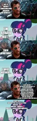 Size: 500x1593 | Tagged: safe, derpibooru import, edit, edited screencap, screencap, sci-twi, twilight sparkle, comic:the epilogue, equestria girls, atop the fourth wall, avengers, avengers: infinity war, captain marvel, comic, fanfic art, infinity gauntlet, linkara, screencap comic, spoiler, spoilers for another series, thanos, thor