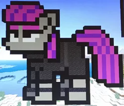 Size: 1348x1159 | Tagged: artist:theanimefanz, derpibooru import, goth, maud pie, minecraft, minecraft pixel art, pixel art, safe