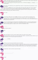 Size: 854x1357 | Tagged: admiration, artist:dziadek1990, blind, burning, canterlot, conversation, derpibooru import, dialogue, emotes, emote story, flower, fridge horror, hug, kissing, magic, pinkie pie, ponyville, reddit, scared, science, semi-grimdark, slice of life, spell, text, twilight sparkle, want it need it, wow