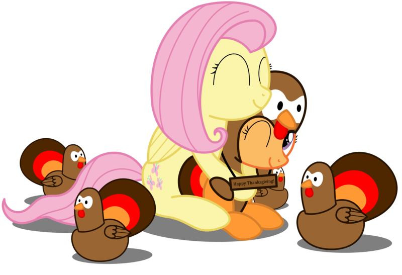 Size: 2573x1758 | Tagged: safe, artist:bladedragoon7575, derpibooru import, fluttershy, scootaloo, bird, pegasus, pony, turkey, animal, animal costume, clothes, costume, cute, cutealoo, eyes closed, female, filly, fluttermom, hug, mare, one eye closed, plushie, scootachicken, scootalove, scootaturkey, shyabetes, sign, simple background, sitting, smiling, transparent background, turkey costume, wink