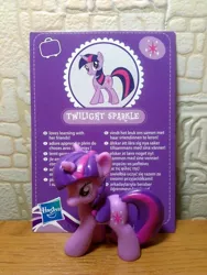 Size: 1620x2160 | Tagged: safe, derpibooru import, official, twilight sparkle, pony, unicorn, blind bag, blind bag card, irl, merchandise, photo, toy, unicorn twilight, wave 3