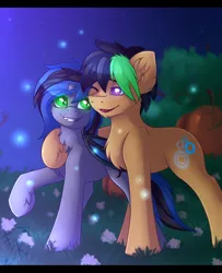 Size: 3000x3700 | Tagged: safe, artist:fkk, derpibooru import, oc, oc:kuro, unofficial characters only, alicorn, bat pony, bat pony alicorn, pony, alicorn oc, bat pony oc, bat wings, commission, couple, female, horn, love, male, mare, night, stallion, wings, ych result