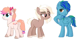 Size: 4924x2489 | Tagged: safe, artist:gr0ttie, derpibooru import, oc, unofficial characters only, earth pony, pegasus, pony, female, male, mare, simple background, stallion, transparent background