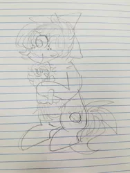 Size: 3024x4032 | Tagged: safe, artist:shoto, derpibooru import, oc, oc:akane yagi, ponified, pony, adopted offspring, brother and sister, cute, duo, female, filly, foal, izuku midoriya, magical gay spawn, male, monochrome, multiple parents, my hero academia, offspring, offspring from another series, parent:hizashi yamada, parent:shota aizawa, parent:toshinori yagi, parents:allerasermic, quirked pony, siblings, sketch, traditional art