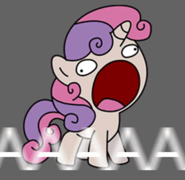 Size: 600x584 | Tagged: safe, derpibooru import, sweetie belle, pony, unicorn, aaaaaaaaaa, derp, female, filly, mare, meme, open mouth, sweetie derelle