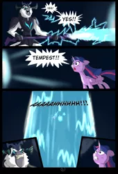 Size: 4750x7000 | Tagged: aaaaaaahhhhh, absurd resolution, alicorn, alternate universe, artist:chedx, bad end, comic, comic:the storm kingdom, crystal of light, derpibooru import, eye scar, female, general tempest shadow, mare, mind control, my little pony: the movie, parallel universe, safe, scar, screaming, storm king, tempest shadow, the bad guy wins, twilight sparkle, twilight sparkle (alicorn), yelling, yes