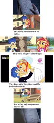 Size: 1000x2270 | Tagged: safe, artist:jake555555555, derpibooru import, edit, flash sentry, sunset shimmer, equestria girls, legend of everfree, comic, female, flashimmer, hotel transylvania, male, shipping, straight