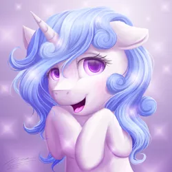 Size: 1024x1024 | Tagged: safe, artist:novaintellus, derpibooru import, oc, oc:melodia, unofficial characters only, pony, unicorn, female, mare, smiling, solo