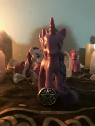 Size: 3024x4032 | Tagged: safe, derpibooru import, princess luna, pony, brushable, irl, jewelry, pagan, pentagram, photo, religion, ring, toy, wiccan