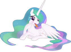 Size: 8550x6236 | Tagged: suggestive, artist:emu34b, derpibooru import, princess celestia, pony, absurd resolution, blushing, drool, mawshot, missing accessory, open mouth, simple background, solo, tongue out, transparent background, vector